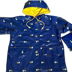 Vintage Rain Coat Rainbow Jacket Children’s Size 3 Rain Wave 70s 80s